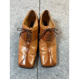 Stacy Adams 23293-14 Men's 10.5M Dress Shoes Brown Leather Casual Lace Up Oxford